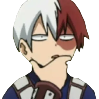 🤓 f18a415b Shoto Todoroki My Hero Academia anime, my hero academia, shoto todoroki, funny, meme telegram sticker