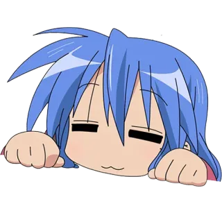 🙃 b950570c Konata Izumi Lucky Star anime, manga, konata, lucky star, cute, girl, kawaii, anime girl telegram sticker