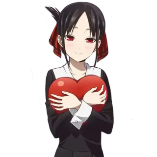 ❤️ e10e7401 Kaguya Shinomiya Kaguya-sama: Love Is War anime, kaguya sama, love is war, heart, romance, cartoon telegram sticker