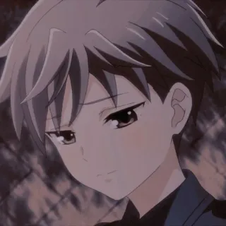 😔 69730124 Аниме, Манга, Грустный, Парень, Персонаж, Юность, Задумчивый whatsapp sticker