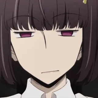 😐 66495b98 Anime, Fille, Sans expression, Manga, Personnage, Sérieux whatsapp sticker