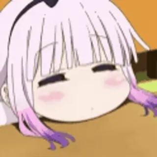 🖤 f9460a01 Kanna Kamui Miss Kobayashi's Dragon Maid Anime, Kanna, Kanna Kamui, Chibi, Mignon whatsapp sticker