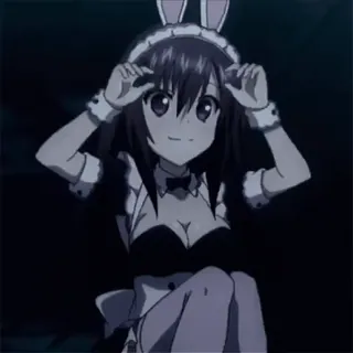 🐰 51e0453a アニメの女の子, うさ耳, メイド, コスプレ, 漫画 telegram sticker