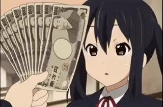 😵‍💫 ae66d231 Azusa Nakano K-On! アニメ, お金, 現金, けいおん!, 中野梓 telegram sticker