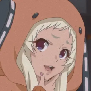 🤔 e3e1c08c anime, girl, cartoon, cute, smiling, portrait whatsapp sticker