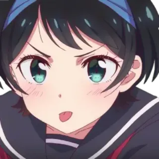 😝 380aa108 gadis anime, imut, kartun, perempuan, chibi telegram sticker