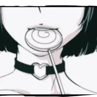 🍭 954abbe1 Anime, Permen lolipop, Choker, Kartun telegram sticker