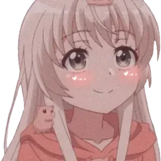 🙂 cf07a822 anime, cewek, imut, hamster, kawaii, kartun, karakter telegram sticker