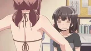 💃 6e6a6c57 anime, bikini, meisje, verlegen telegram sticker