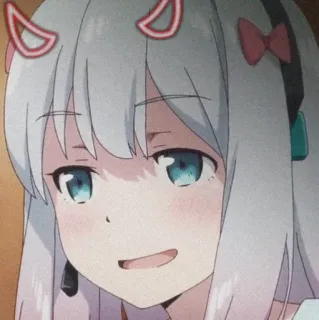 😏 40c58998 Anime, Chica, Personaje, Lindo, Cuernos de diablo, Presumido, Chica anime telegram sticker