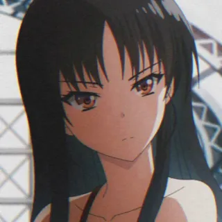 💈 ce4a9a12 anime, chica, serio, retrato telegram sticker