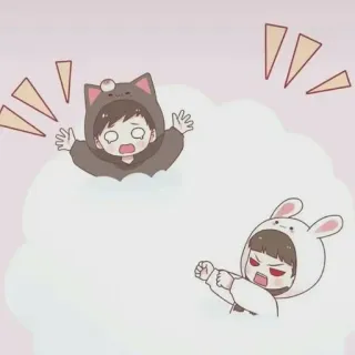 🍄 96f2822f dessin animé, animaux, triste, en colère whatsapp sticker