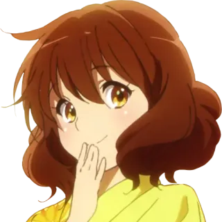 😄 3c8559e9 Animé, Fille, Mignon, Joyeux, Souriant, Personnage whatsapp sticker