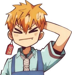 😳 c027583f Minamoto Kou Toilet-bound Hanako-kun Anime, Manga, Personaggio, Hanako-kun i sette misteri del water, Minamoto Kou telegram sticker