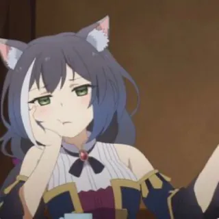 🥢 026b1d8b Anime, Katzenmädchen, gelangweilt, niedlich, Manga, Anthro telegram sticker