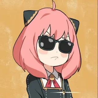 😎 09d27fb1 Anya Forger Spy × Family Anya Forger, Spy x Family, Anime, Kreskówka, Okulary przeciwsłoneczne, Fajne whatsapp sticker