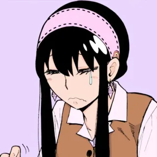 😭 0a6e0f02 Yor Forger Spy x Family Anime, Spy x Family, Yor Forger, Płacz, Postać, Manga whatsapp sticker