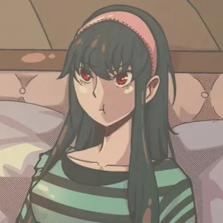 😐 41671f30 Yor Forger Spy x Family anime, spy x family, yor forger, kreskówka, kobieta, szpieg whatsapp sticker