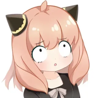 😐 44adf67a Anya Forger Spy × Family Anime, Kreskówka, Postać, Spy x Family, Anya Forger, Śmieszne whatsapp sticker