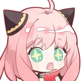 🤩 5148d33c Anya Anime, Kreskówka, Słodkie, Anya Forger, Spy x Family, Kawaii, Różowe włosy whatsapp sticker