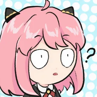 😐 5f03104b Anya Forger Spy x Family Anime, Spy x Family, Anya Forger, Kreskówka, Znak zapytania, Słodkie, Fanart whatsapp sticker