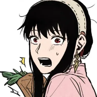 😳 7b7bd70e Yor Forger Spy x Family Anime, Yor Forger, Spy x Family, Kreskówka, Postać, Ilustracja whatsapp sticker