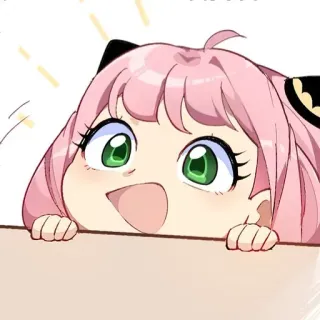 ☺️ 91993401 Anya Forger Spy x Family Anya, Spy x Family, słodkie, anime, kreskówka, dziewczyna whatsapp sticker