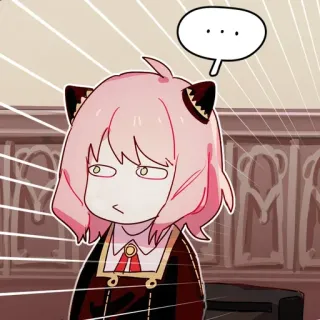 😐 aa50bd98 Anya ... Anime, Spy x Family, Anya Forger, Kreskówka, Słodkie, Wyraz twarzy whatsapp sticker