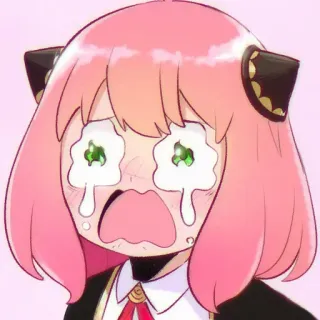 😭 fc729402 Anya Forger Spy x Family Anya Forger, Spy x Family, Anime, Płacz, Kreskówka, Naklejka whatsapp sticker