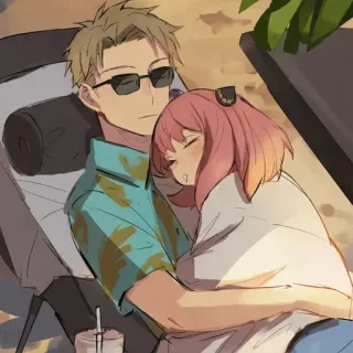 ❤️ fea7b3f4 Anya Forger Spy x Family Anime, Spy x Family, Anya Forger, Rodzina, Słodkie, Kreskówka whatsapp sticker