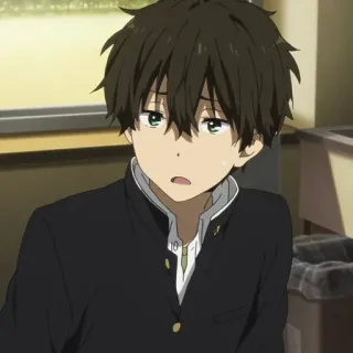 😅 489c0dcc Houtarou Oreki Hyouka anime, boy, character, Houtarou Oreki, Hyouka telegram sticker