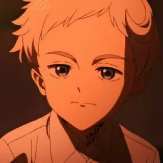 🙃 68b26707 Norman The Promised Neverland anime, boy, cartoon, the promised neverland, norman telegram sticker