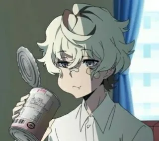 🥡 da16699a anime, man, can, eating, indoors telegram sticker
