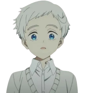 🙁 f001e50f Norman The Promised Neverland anime, norman, the promised neverland, cartoon, manga telegram sticker