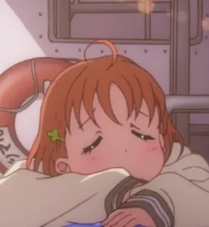 🥡 0cb368fb anime, girl, sleeping, cute telegram sticker