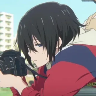 🍥 1eb88fbe anime, camera, girl, portrait telegram sticker