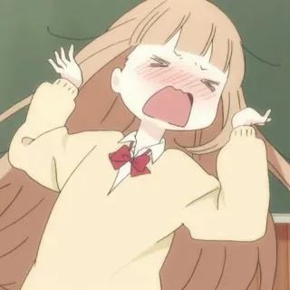 🥢 7f55a0a8 anime, girl, school uniform, yelling, exasperated, emotional telegram sticker