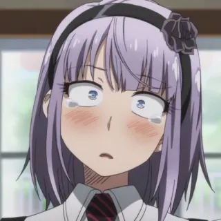 🥡 a4f6358a anime, girl, surprised, crying, cartoon, shocked, confused, upset telegram sticker