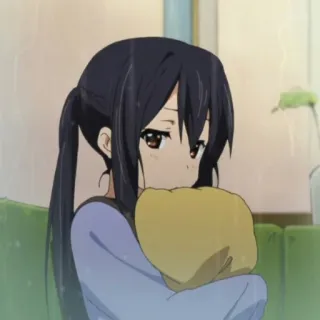 🥢 b0f0f01c Azusa Nakano K-On! anime, k-on, azusa, nakano, sad, kawaii, cute telegram sticker