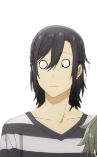 😮 028d81a6 Izumi Miyamura Horimiya anime, manga, scioccato, sguardo vuoto, divertente whatsapp sticker