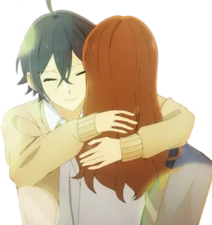 ❤ bd76aaf0 Anime, Abbraccio, Coppia, Affetto, Romance whatsapp sticker