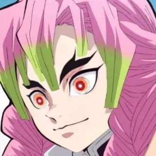 🌈 04204854 Mitsuri Kanroji Demon Slayer Anime, Demon Slayer, Mitsuri Kanroji, Drôle, Échange de visages telegram sticker