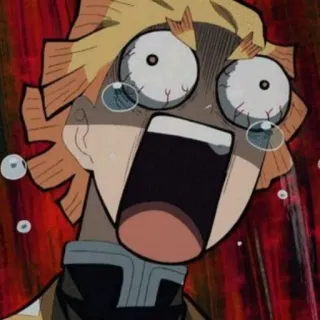 🌈 09bdd87a Zenitsu Agatsuma Demon Slayer Anime, Demon Slayer, Zenitsu, Peur, Effrayé telegram sticker