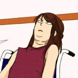 🌈 27739c7e femme, fauteuil roulant, dessin animé, personnage, illustration telegram sticker