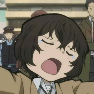🌈 7acf8878 Osamu Dazai Bungou Stray Dogs animé, pleurer, triste, Bungo Stray Dogs, Osamu Dazai telegram sticker
