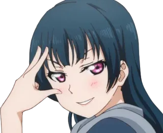 😎 0451d56b Anime, Donna, Ragazza, Compiaciuta, Ragazza Anime telegram sticker