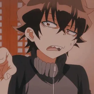 ⚜ ad70216f anime, manga, cartoon, character, pointing, expression telegram sticker