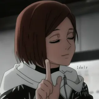 ⚜ f7566292 Nobara Kugisaki Jujutsu Kaisen anime, cartoon, girl, portrait, nobara kugisaki, jujutsu kaisen, character telegram sticker