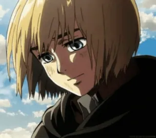 😃 7fb09153 Armin Arlert Attack on Titan anime, attack on titan, armin arlert, cartone animato, personaggio, ritratto telegram sticker