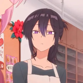 🙃 ed919906 anime, girl, woman, character, portrait, flowers telegram sticker